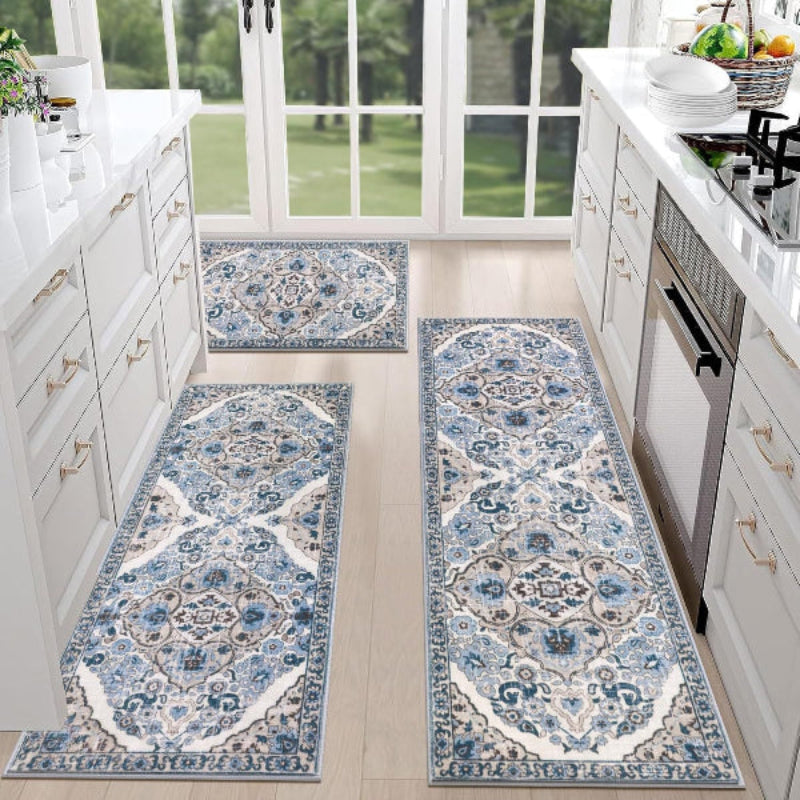 Kitchen Runner Rug – Blue Moroccan