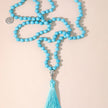 Turquoise Tassel Necklace – Boho Medallion Pendant