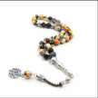 Agate Tasbih Prayer Beads – 33 Beads with Metal Tassel