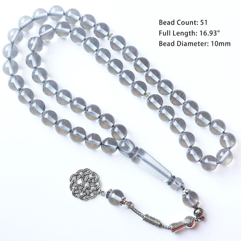Crystal Tasbih with Silver Ottoman Tassel