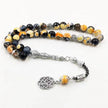 Agate Tasbih Prayer Beads – 33 Beads with Metal Tassel