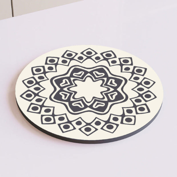 Moroccan Style Trivet Mat – Black Pattern