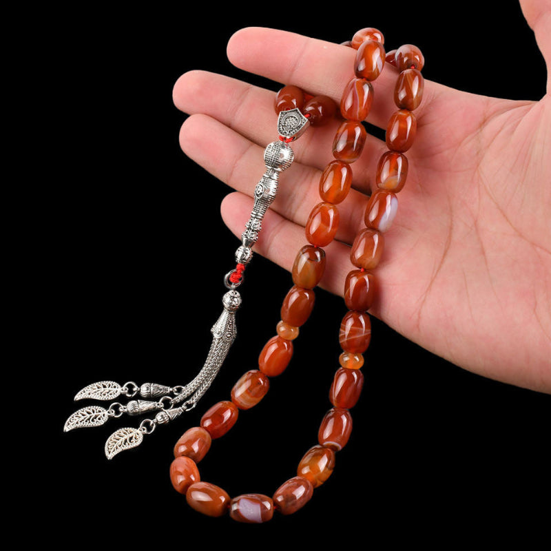 Agate Muslim Prayer Beads – 33 Beads