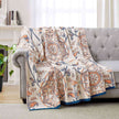 Boho Medallion Cotton Throw Blanket – Terracotta & Blue