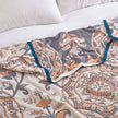 Boho Medallion Cotton Throw Blanket – Terracotta & Blue
