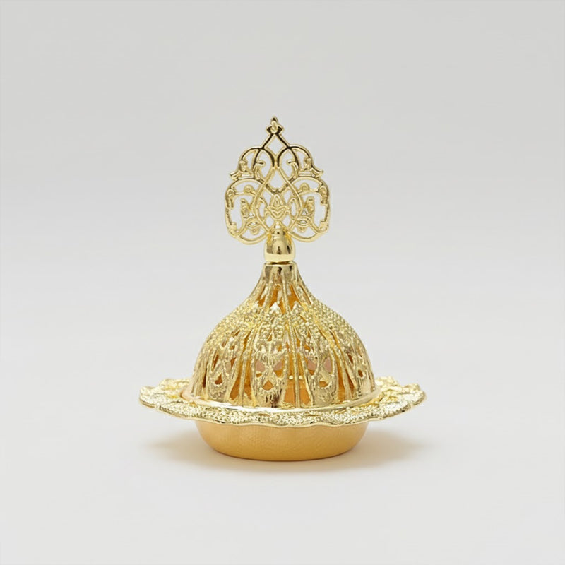 Royal Crown Gold Metal Incense Burner