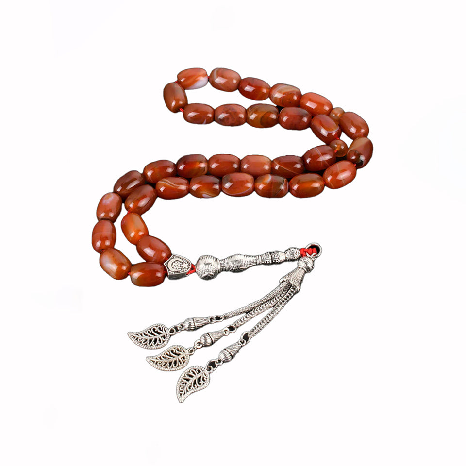 Agate Muslim Prayer Beads – 33 Beads