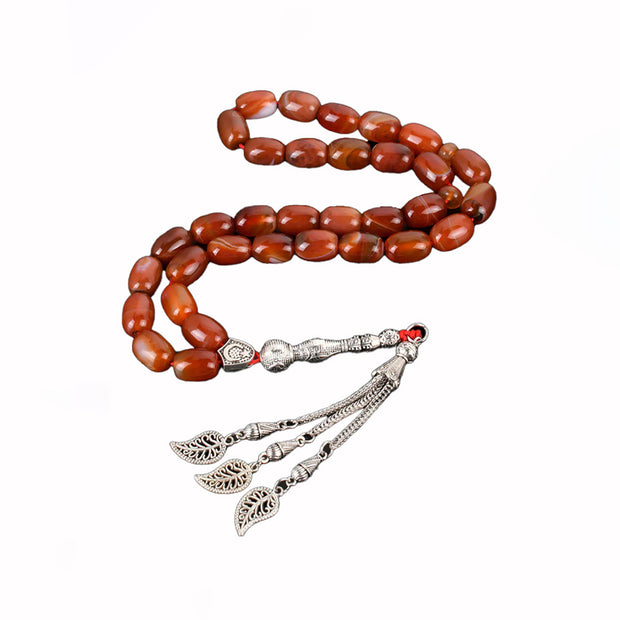 Agate Muslim Prayer Beads – 33 Beads