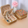 Cork Travel Jewelry Box with Mirror –  Floral