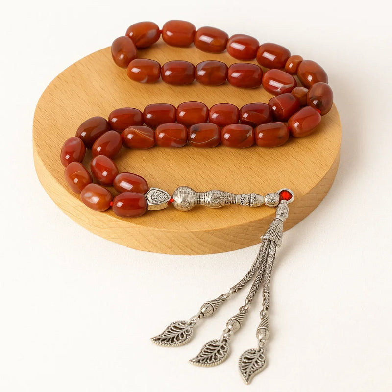 Agate Muslim Prayer Beads – 33 Beads