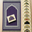 Purple Prayer Mat & Tasbih 2-Piece Set