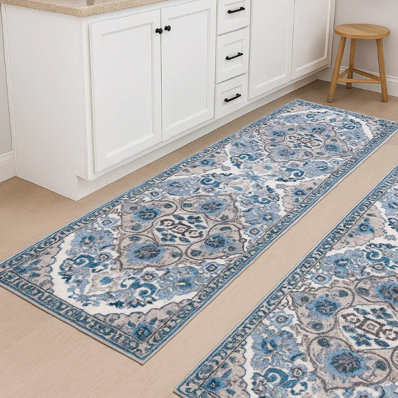 Kitchen Runner Rug – Blue Moroccan