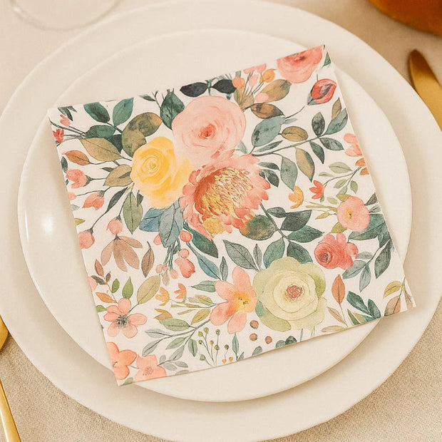 Floral Print Paper Napkins – Soft & Decorative