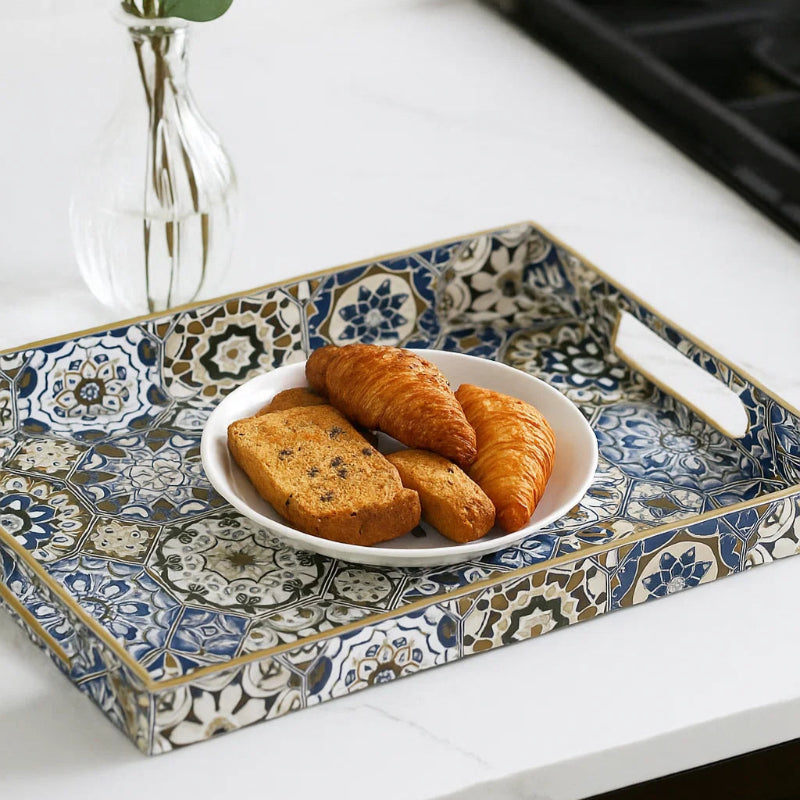 Moroccan Rectangular Plastic Serving Tray
