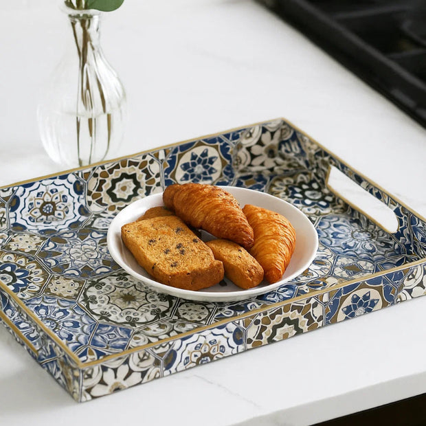 Moroccan Rectangular Plastic Serving Tray