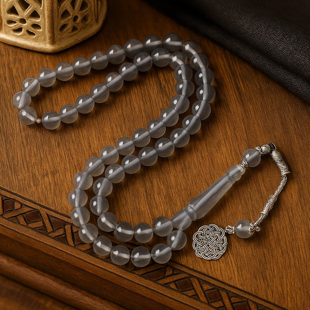 Crystal Tasbih with Silver Ottoman Tassel