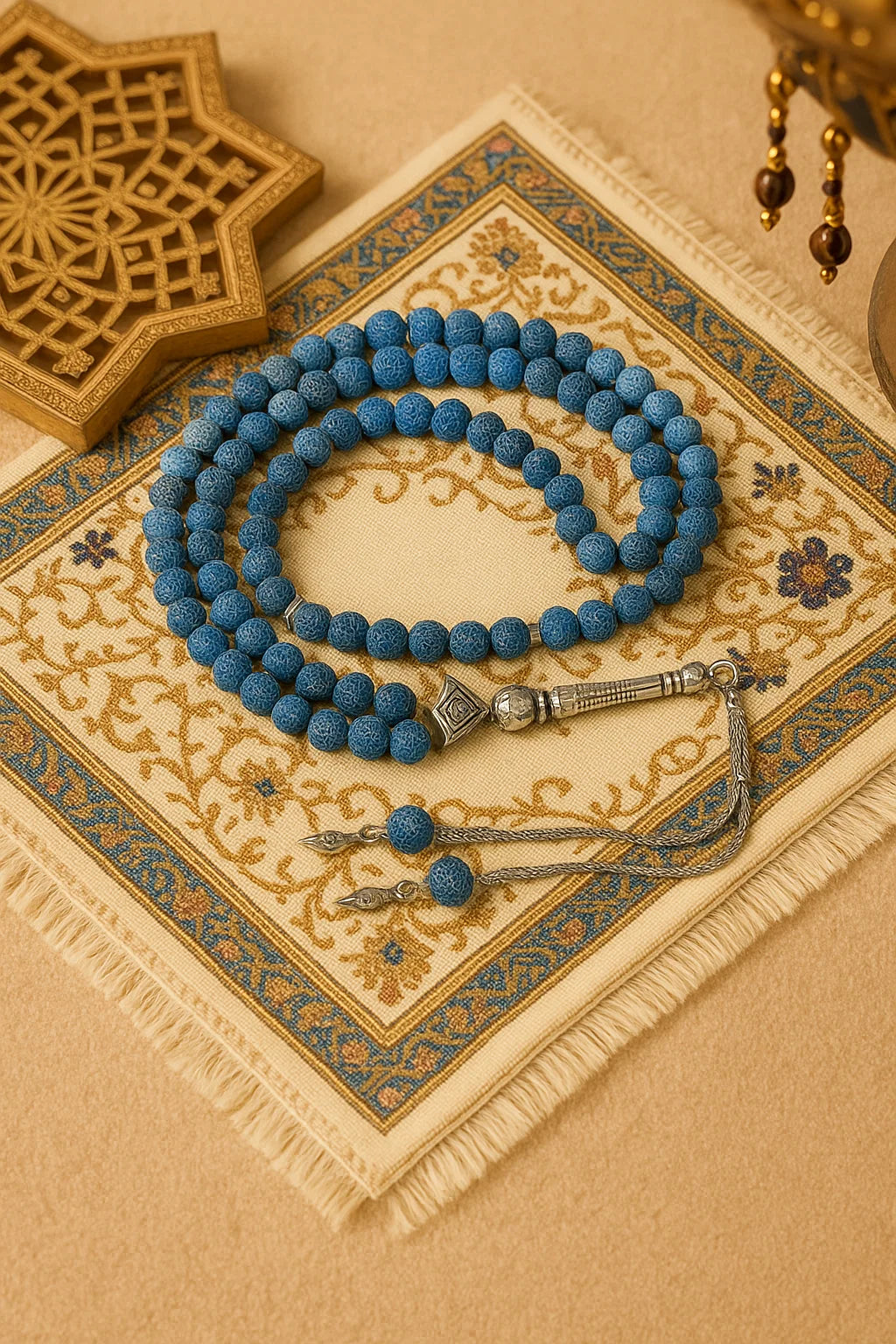 Agate Tasbih Prayer Beads with Tassel