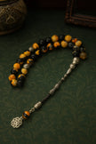 Agate Tasbih Prayer Beads – 33 Beads with Metal Tassel