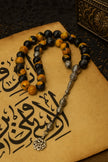 Agate Tasbih Prayer Beads – 33 Beads with Metal Tassel