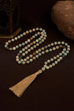 Boho Tassel Necklace – Pastel Frosted Beads, Long Layering