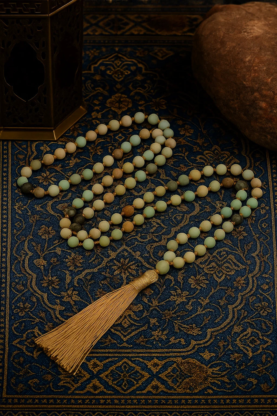 Boho Tassel Necklace – Pastel Frosted Beads, Long Layering