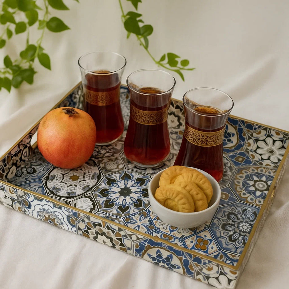 Moroccan Rectangular Plastic Serving Tray