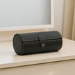 Tasbeeh Storage Box – Leather Cylinder Organizer (Black)