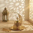 Arabic Crescent Metal Incense Burner with Tongs