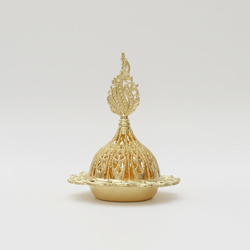 Holy Flame Gold Metal Incense Burner