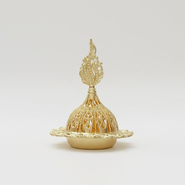 Holy Flame Gold Metal Incense Burner