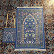 Prayer Mat with Carry Bag – Blue Mihrab Design