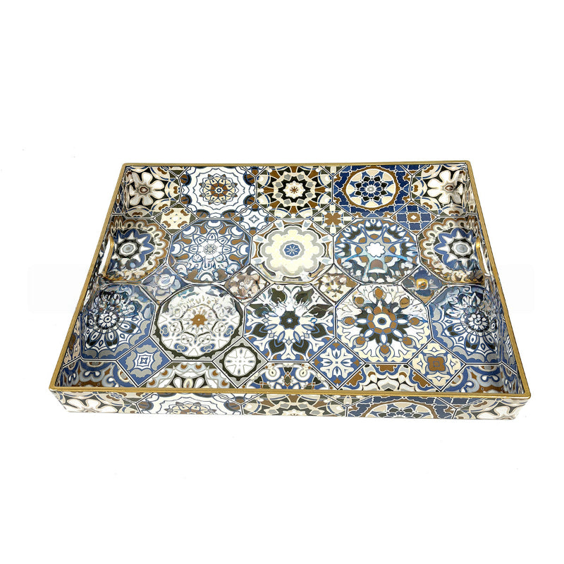 Moroccan Rectangular Plastic Serving Tray