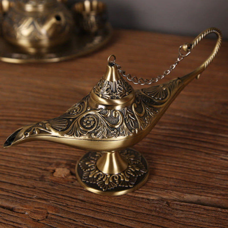 Aladdin’s Genie Lamp – Antique Brass Decor