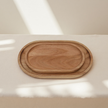 Natural Wooden Serving Tray Set – Oval