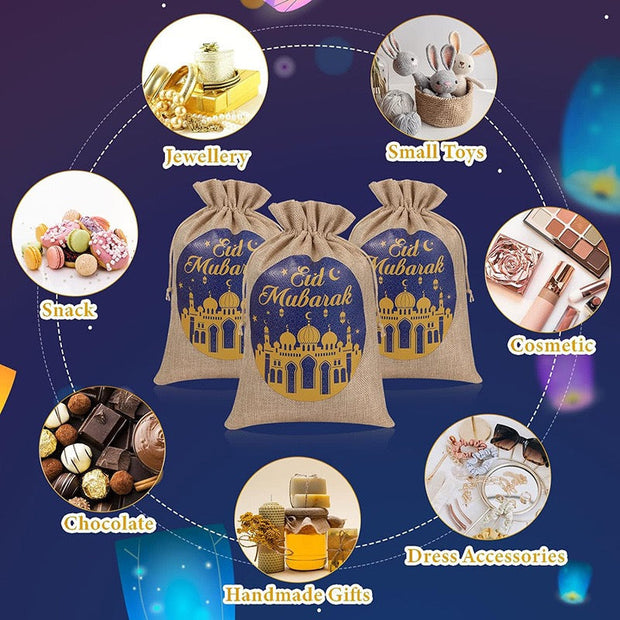 Elegant Eid Mubarak Gift Bags